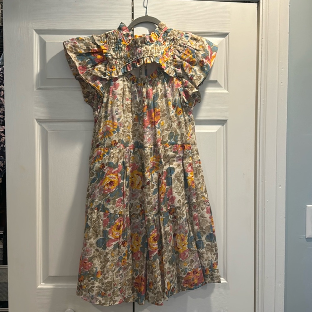 Sea New York Ines Floral Mini Ruffle Dress